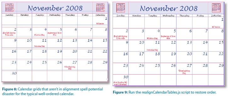 calendar script indesign